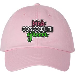 Pink Goes Good With Green - Wicked Themed Pink Embroidered Dad Hat in Kuwait