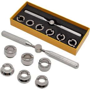 أداة إزالة ظهر الساعة، 5537 فتاحة علبة الساعة لرولكس وتودور، وأدوات إصلاح الساعة وأطقمها مع 6 قوالب (18.5-29.5 ملم) in Kuwait