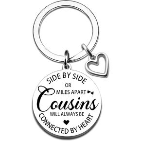 Cousin Gifts for Women Men Best Cousins Gifts I Love You Keychain Inspirational Gift for Women Funny Gift for Cousin Sister Brother Birthday Valentines Day Thanksgiving Christmas Keychain in Saudi Arabia
