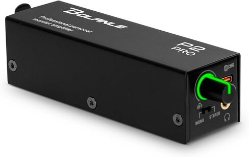 Bolanle P2 Portable in-Ear Monitor Amplifier, XLR/TRS Stereo/Mono Switch | Built-in belt clip + line out for mixer connection - ideal for stage and rehearsal in Saudi Arabia