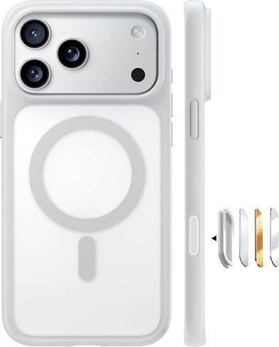 TORRAS Magnetic Shockproof for iPhone 16 Pro Max Case, [4X Military-Grade Protection] [Compatible with MagSafe] Translucent Case for iPhone 16 Pro Max Anti-Scratch Guardian 6.9" in Kuwait