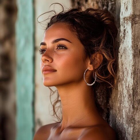 NOVICA .925 Sterling Silver Luminous Beads Hoop Earrings | Artisan Handcrafted | Oval Hoop | Cubes Cluster | Lead & Nickel Free | Handmade Jewelry | Peru | ' Spellbound' 2" L x 1.9" W x 0.1" in Saudi Arabia