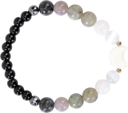 سوار الطاقة القمرية للحماية النهائية للنساء من MQV Moon Phase، هدية مجوهرات مستوحاة من الطاقة والتوازن، وتطهير وشفاء السلام الداخلي in Kuwait