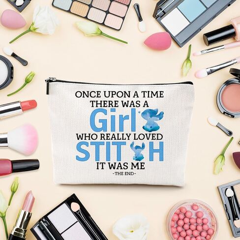 LONGXIN Cartoon Lover Gift Cute Cartoon Themed Cosmetic Make up Bag Travel Makeup Zipper Pouch Bag Birthday Gifts for Women Girls Friends in Saudi Arabia
