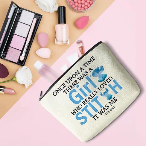 LONGXIN Cartoon Lover Gift Cute Cartoon Themed Cosmetic Make up Bag Travel Makeup Zipper Pouch Bag Birthday Gifts for Women Girls Friends in Saudi Arabia