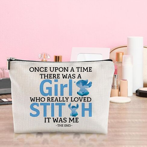 LONGXIN Cartoon Lover Gift Cute Cartoon Themed Cosmetic Make up Bag Travel Makeup Zipper Pouch Bag Birthday Gifts for Women Girls Friends in Saudi Arabia