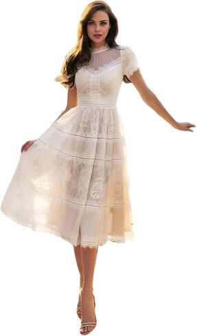 Midi Lace Formal Black Cocktail Dress in Saudi Arabia