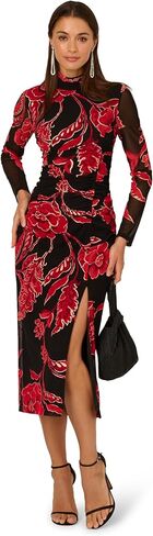 Adrianna Papell Womens Mockneck Ruched Maxi Dress in Saudi Arabia