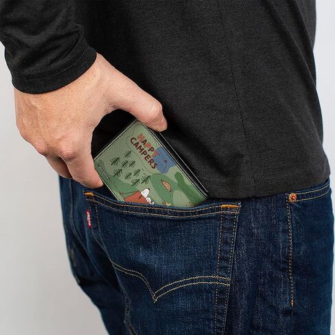 Buckle-Down Peanuts Wallet, Bifold, Peanuts Happy Camper Beagle Scouts Scenes, Vegan Leather in Saudi Arabia