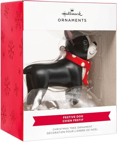 Hallmark Festive Pup Christmas Ornament, Gifts for Animal Lovers in Saudi Arabia