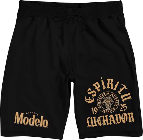 Modelo Espiritu Luchador & Classic Logo Men's Black Sleep Pajama Shorts in Saudi Arabia