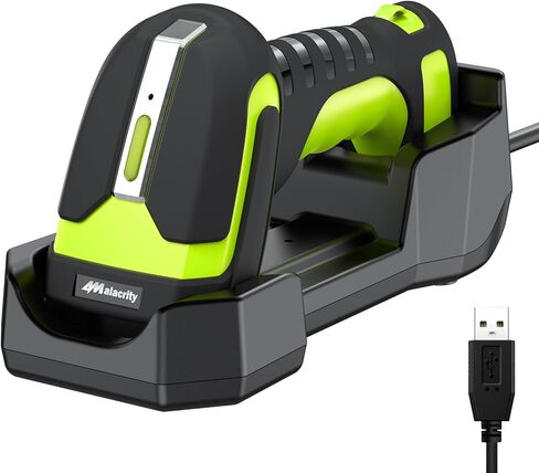 Alacrity Industrial-Grade Bluetooth 433MHz Wireless 2-in-1 Barcode Scanner with Screen and Dock, Long-Range 1500m Connectivity for Retail, Warehouse, and Logistics. in Kuwait