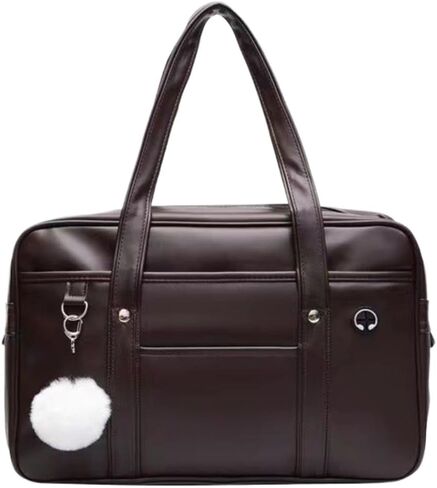 حقيبة يد أكاديمية JK يابانية مع فتحة كابل سماعة الرأس وحقيبة كمبيوتر محمول جلدية محمولة in Kuwait