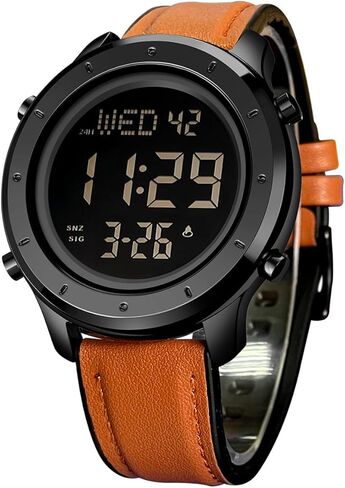 Mens Watch for Men Digital Watch Men's Wrist Watches LED Minimalist Stainless Steel Waterproof Stopwatch in Saudi Arabia
