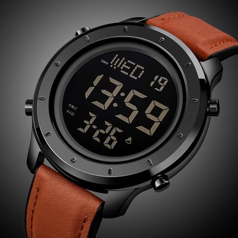 Mens Watch for Men Digital Watch Men's Wrist Watches LED Minimalist Stainless Steel Waterproof Stopwatch in Saudi Arabia