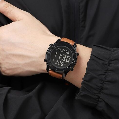 Mens Watch for Men Digital Watch Men's Wrist Watches LED Minimalist Stainless Steel Waterproof Stopwatch in Saudi Arabia