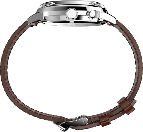 Timex Men's Marlin Moon Phase 40mm Watch - Brown Strap Rose Gold-Tone Dial Stainless Steel Case in Saudi Arabia