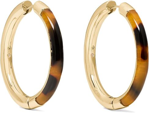 Kate Spade New York Brass Interlock Hoop Earrings in Saudi Arabia