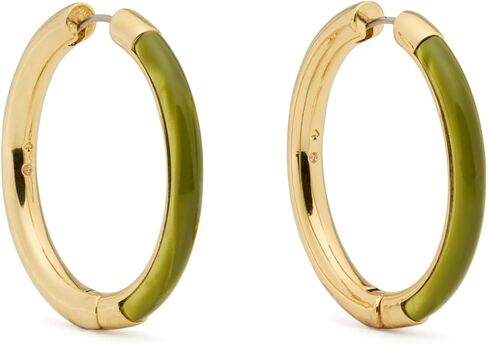 Kate Spade New York Brass Interlock Hoop Earrings in Saudi Arabia