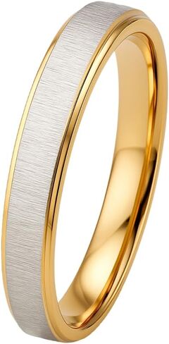 Gemini Custom Engrave Groom Bride Two Tone Yellow Gold Filled Anniversary Wedding Ring Valentine Day Gift in Saudi Arabia