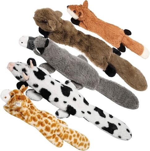 Nocciola Squeaky Dog Toys, 5-Pack Land Sea and Air Crinkle Plush Toys, No Stuffing Dog Toys for Small Medium Large Dogs, Boredom Relief Puppy Toys in Saudi Arabia