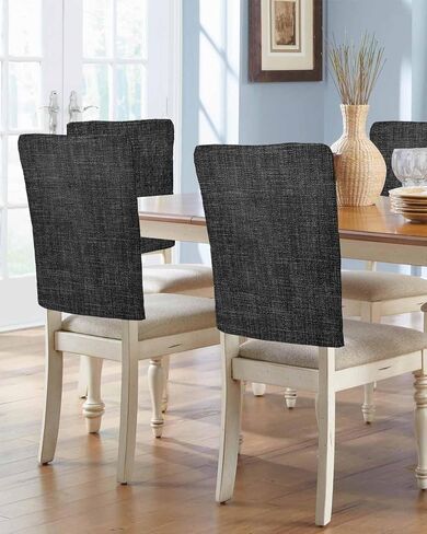 Beige Chair Back Covers Set of 4, Solid Brown Color Burlap Removable Washable Chair Covers for Dining Chairs, Modern Farmhouse Decorative Dining Room Chairs Cover for Party Home Hotel Wedding in Saudi Arabia