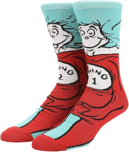 جورب كاجوال للرجال من Bioworld The Cat In The Hat Thing 1 & Thing 2 Buddy in Kuwait