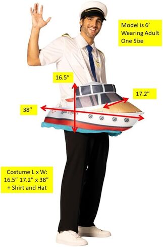 زي كابتن اليخت الهالوين، للنساء والرجال، مقاس واحد للبالغين in Kuwait