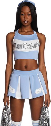 Dolls Kill Angel Cheerleader Halloween Costume - Heaven Outfit with Pom Poms by Trickz N' Treatz in Saudi Arabia