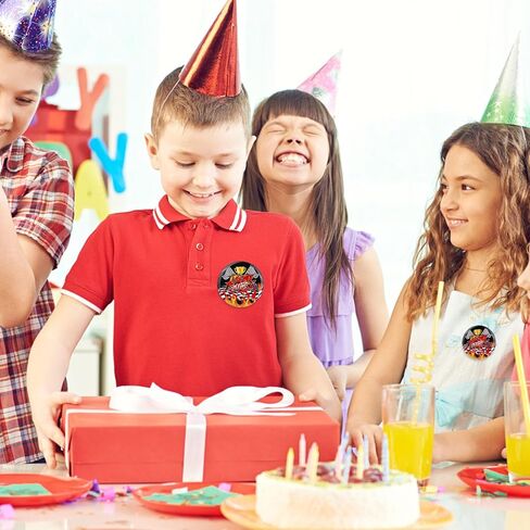 Race Car Happy Birthday Pin, It's My Birthday Button Badge with Checkered Flag Fire Design for Boys Kids Racing Car Themed Party Favors & Decoration Supplies in Saudi Arabia