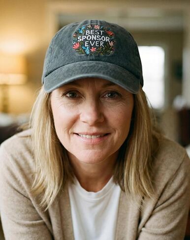 InnoBeta Sponsor Gifts Cap for Women - Adjustable Vintage Washed Cotton Embroidered Hat - Confirmation Appreciation Gift - Grey in Saudi Arabia