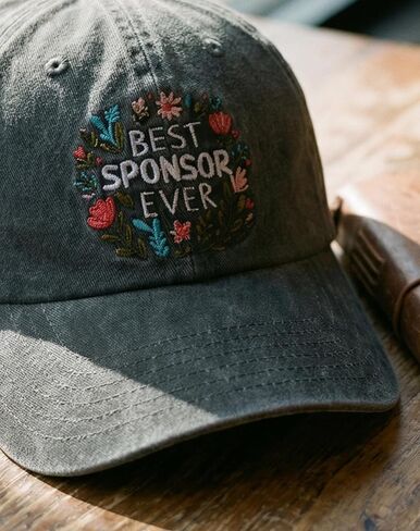 InnoBeta Sponsor Gifts Cap for Women - Adjustable Vintage Washed Cotton Embroidered Hat - Confirmation Appreciation Gift - Grey in Saudi Arabia