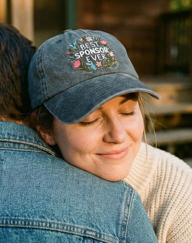 InnoBeta Sponsor Gifts Cap for Women - Adjustable Vintage Washed Cotton Embroidered Hat - Confirmation Appreciation Gift - Grey in Saudi Arabia