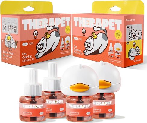TheraPet MD - Cat Calming Diffuser Pheromone Refill Kit - Multi Cat Anxiety Relief Stress Reduction Plugin 700 sq ft Coverage Vet Recommended in Kuwait