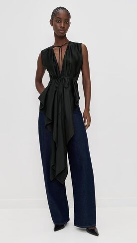 Helmut Lang Women's Scarf Drape Silk Top in Saudi Arabia