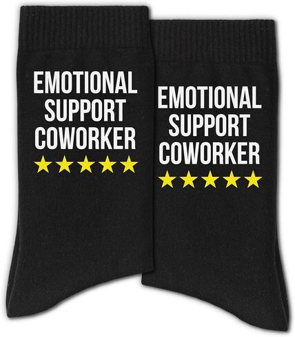 جوارب مضحكة لزملاء العمل - علامة دعم عاطفي لزملاء العمل، هدية مبتكرة لطاقم العمل للرجال أو النساء، هدية مكتب فريدة من نوعها، فكرة رائعة للوداع أو عيد الميلاد، هدية سانتا السرية للزملاء (170) in Kuwait