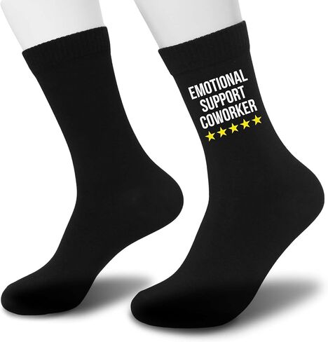 جوارب مضحكة لزملاء العمل - علامة دعم عاطفي لزملاء العمل، هدية مبتكرة لطاقم العمل للرجال أو النساء، هدية مكتب فريدة من نوعها، فكرة رائعة للوداع أو عيد الميلاد، هدية سانتا السرية للزملاء (170) in Kuwait