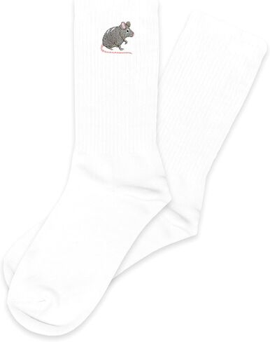 Mouse Embroidered Socks – Cute Animal Lover Gifts for Birthday, Christmas, Cozy Everyday Looks.(061) in Kuwait