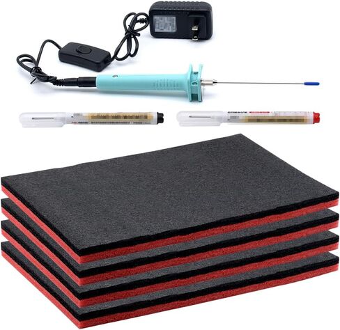 3 PCS Tool Box Progary Foam ، Tool Box Drawer Foam Inserts ، منظم المقبس ، 17.5 × 12 × 1 بوصة غير متزايدة للانزلاق للأدراج (17.5 × 12 × 1 بوصة) in Kuwait