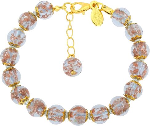Glass Of Venice Murano Glass Sommerso Bracelet - Ice Champagne in Saudi Arabia