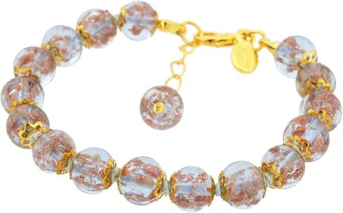 Glass Of Venice Murano Glass Sommerso Bracelet - Ice Champagne in Saudi Arabia