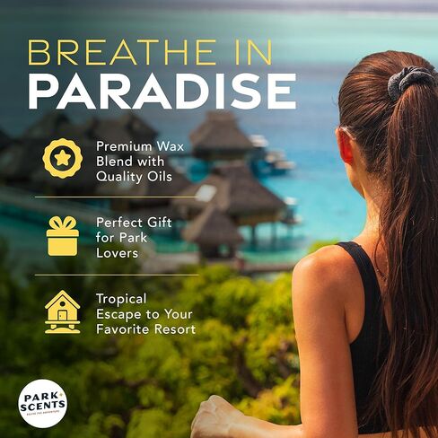 Park Scents Poly Lobby – Polynesian Resort Theme Park Luxury Hotel Candle Wax Melts – Wax Cubes – Strong Scent, Vegan Blend, Made in USA – Birthday Gifts for Women, Sister, Hostess (3 Pack – 18 Cubes) in Saudi Arabia
