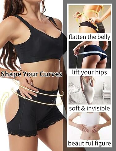 Butt Lifting Underwear, Faja Shorts Tummy Control Butt Lift, Booty Shorts Sexy Soft Black in Saudi Arabia