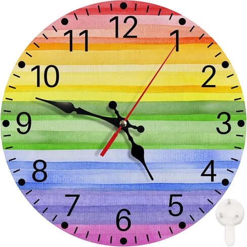 Britimes Square Wall Clock Silent Non-Ticking Battery Operated Clock 12 Inch, Yellow and Grey Contemporary Home Decor for Living Room, Kitchen, Bedroom, and Office in Saudi Arabia