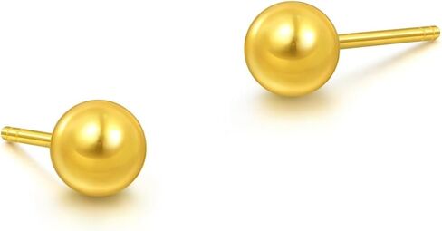 CHOW SANG SANG 999.9 24K Gold Essence Bead Stud Earrings for Women 95442E in Saudi Arabia