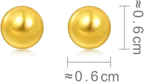 CHOW SANG SANG 999.9 24K Gold Essence Bead Stud Earrings for Women 95442E in Saudi Arabia