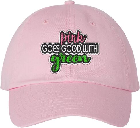 Pink Goes Good With Green - Wicked Themed Pink Embroidered Dad Hat in Kuwait