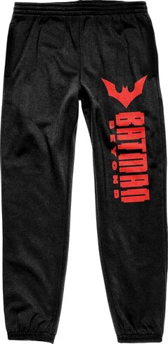 Batman Beyond Red Title Men's Black Graphic Sleep Pajama Pants- in Saudi Arabia