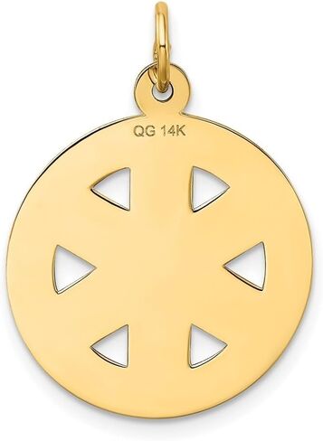 Diamond2Deal 14k Yellow Gold Medium Paramedic Medical Pendant (L- 26 mm W- 19 mm) in Saudi Arabia