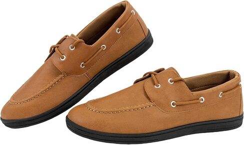 CHIN·MOON Men's Penny Loafers Slip-Ons Casual Boat Driving Walking Shoes Waterproof PU Footwear in Saudi Arabia